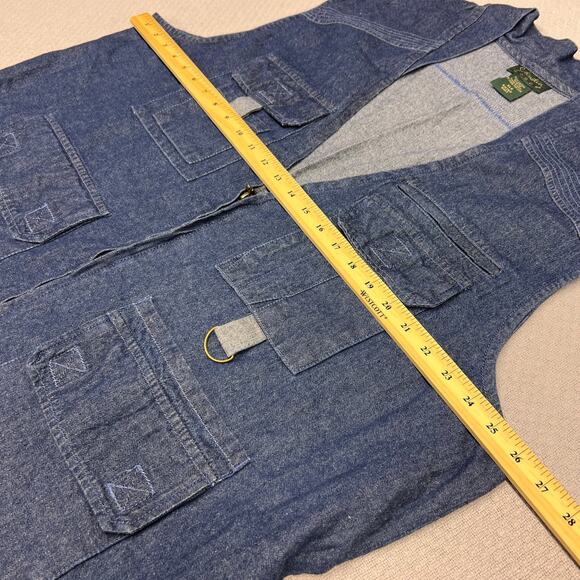 Vtg Scandia Woods Denim Vest Mens XL Pockets Outdoor Classic Fishing Hunting - Picture 5 of 6